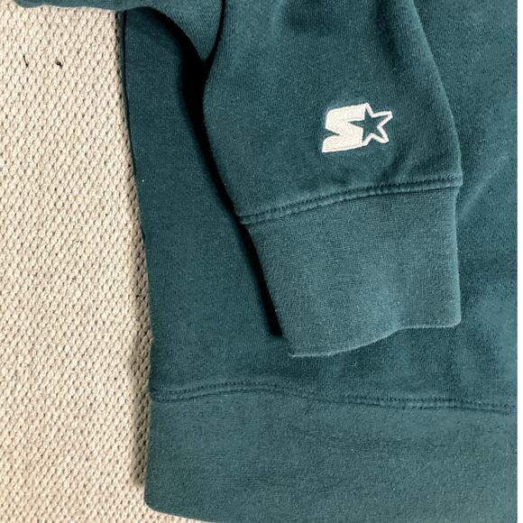 Starter G-111 NFL Hoodie Mens Large Green/Gray Philadelphia Eagles Patched Logo - Picture 10 of 15